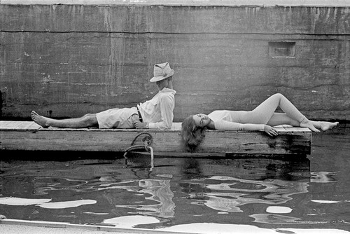 Hanging at the Dock in bnw TF Poster Print - GST