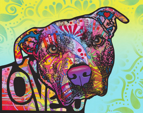 Love You Pit Bull Poster Print - Russo Collection Dean