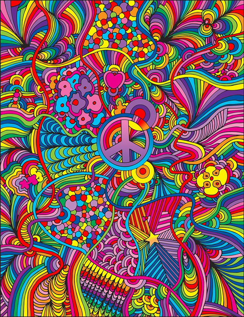 Peace Sign Lines Poster Print - Howie Green