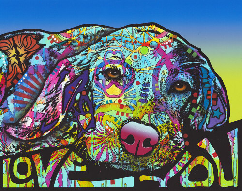Love You Hound Poster Print - Russo Collection Dean