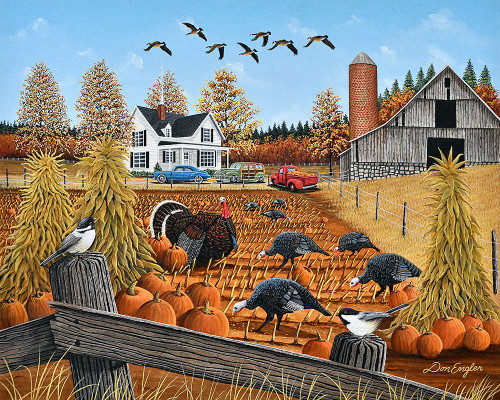 Thanksgiving at Grandmas Poster Print - Don Engler