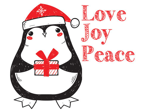 Penguin Christmas 3 Poster Print - Kimberly Allen