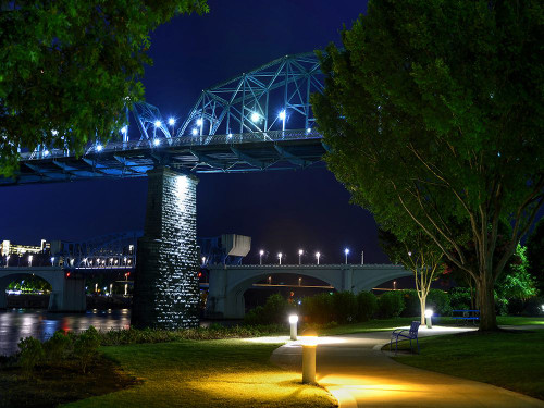 Night Park Poster Print - Rachel Lee