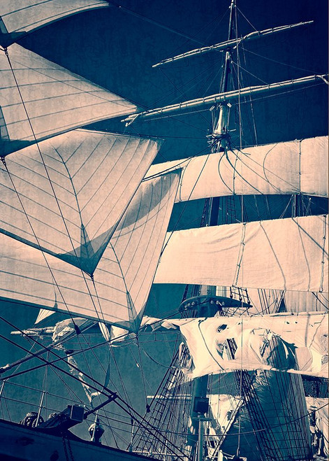 Vintage Pink Sailing Poster Print - GST