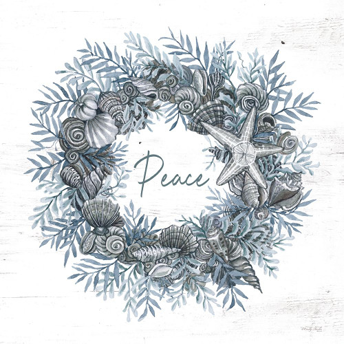 Peace Seashell Wreath Poster Print - Cindy Jacobs