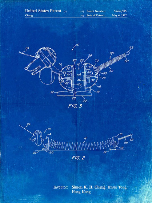 PP1041-Faded Blueprint Slide Rule Patent Poster Poster Print - Cole Borders