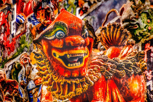 Ceramic dragon figurine Chen Clan Ancestral Hall-Guangzhou-Guangdong Province-China. Poster Print - William Perry