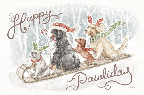 Happy Pawliday I Poster Print - Mary Urban