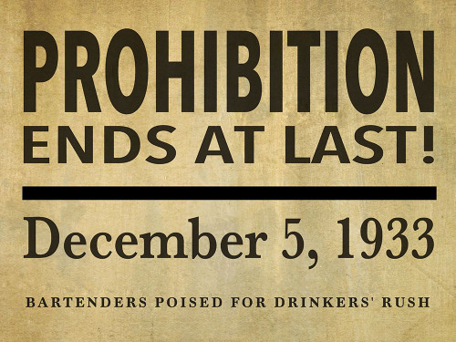 Prohibition Ends at Last Poster Print - GST
