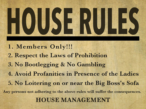 House Rules Poster Print - GST