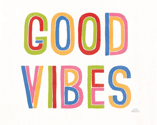 Rainbow Words I Crop Poster Print - Laura Marshall