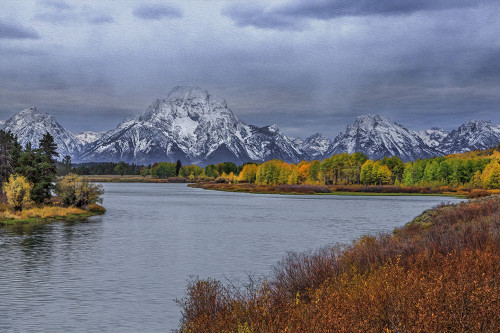 Oxbow Bend Fall 2013 Poster Print - Online Galloimages