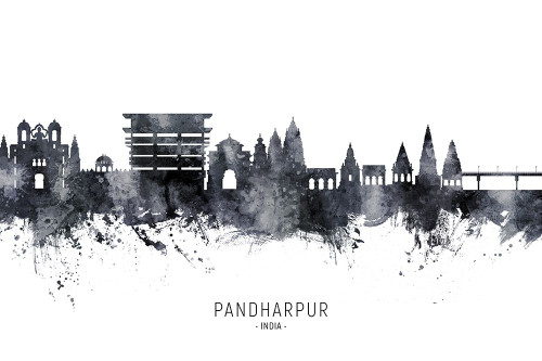 Pandharpur Skyline India Poster Print - Michael Tompsett