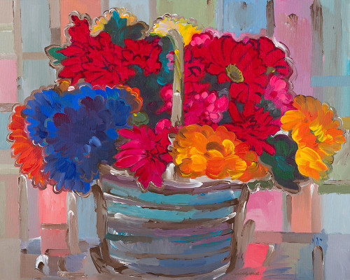 Basket of Flowers II Poster Print - Hooshang Khorasani