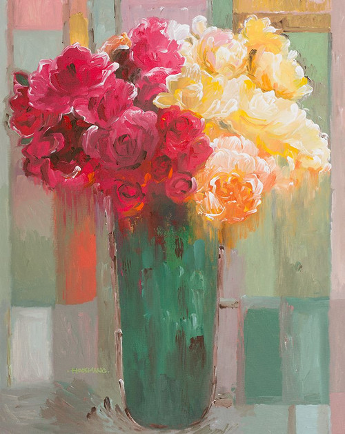 Poetic Bouquet Poster Print - Hooshang Khorasani