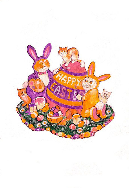 Easter Cats Poster Print - Bill Bell