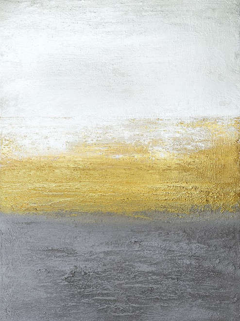Gray And Gold Poster Print - Alyson Storms