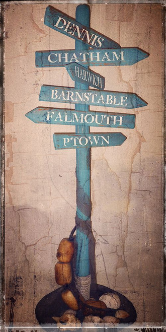 Cape Cod Beach Sign Poster Print - GST