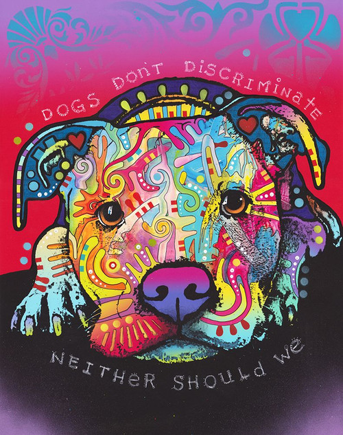 Dogs Dont Discriminate Poster Print - Russo Collection Dean