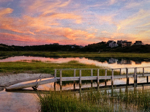 Dock at Sunset Painted Poster Print - GST