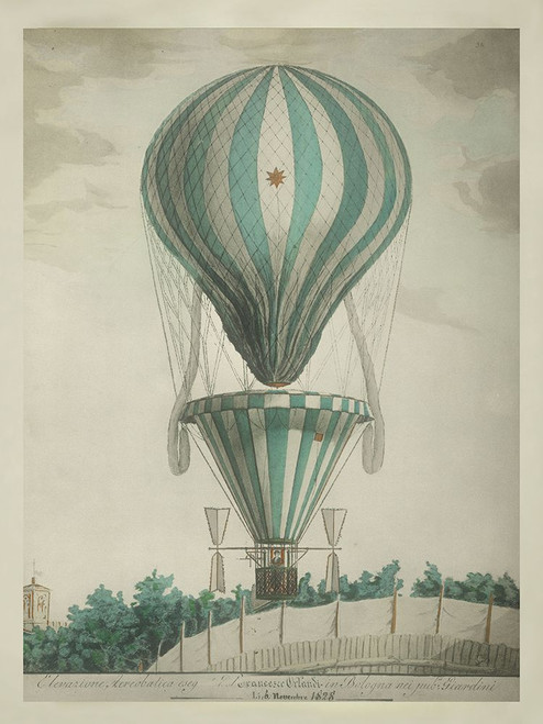 Blue Star Hot Air Balloon Poster Print - GST