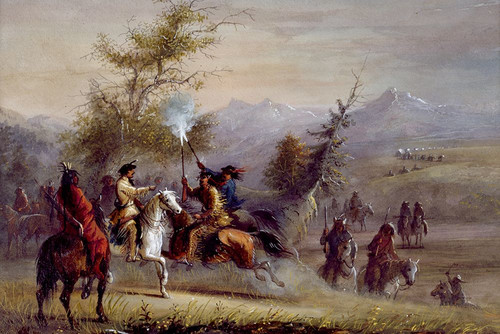 The Greeting Poster Print - Alfred Jacob Miller