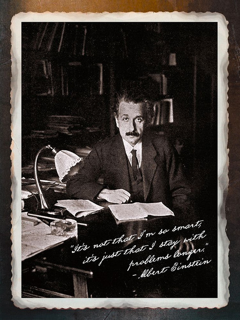 Einstein Its Not That Im So Smart Poster Print - GST