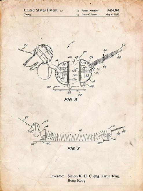 PP1041-Vintage Parchment Slide Rule Patent Poster Poster Print - Cole Borders