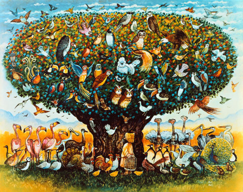 Noah And The Birds Poster Print - Bill Bell