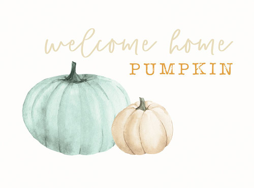 Welcome Home Pumpkin Poster Print - Portfolio Dogwood