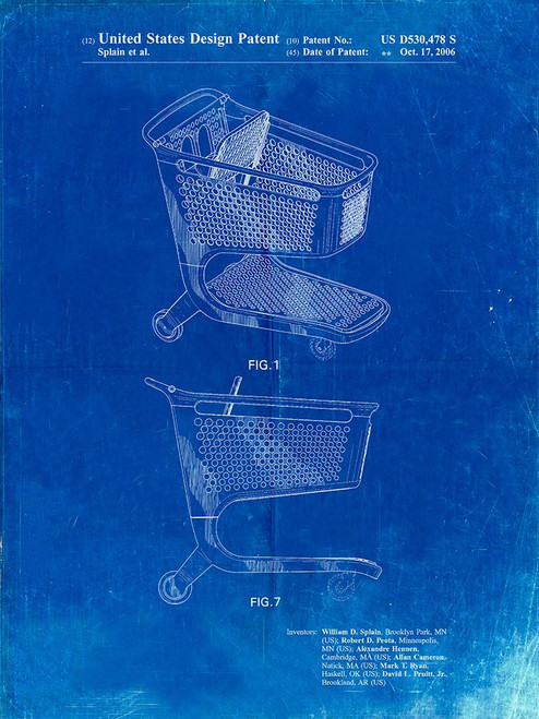 PP693-Faded Blueprint Target Shopping Cart Patent Poster Poster Print - Cole Borders PP693-Faded Blueprint Target Shopping Cart Patent Poster Poster Print - Cole Borders