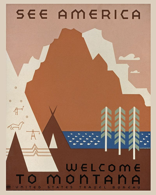 Vintage Montana Poster Print - Travel Posters Vintage