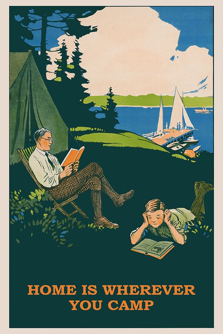 Vintage Camping Poster Poster Print - Travel Posters Vintage