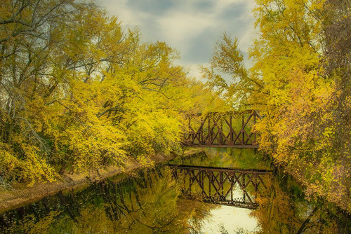 Tranquil Creek in Autumn Poster Print - Don Schwartz