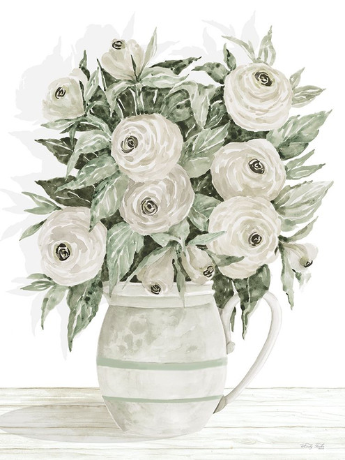 Ranunculus Pitcher Poster Print - Cindy Jacobs