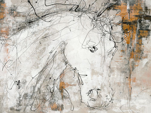 Contour Horse 4 Poster Print - Studio STA
