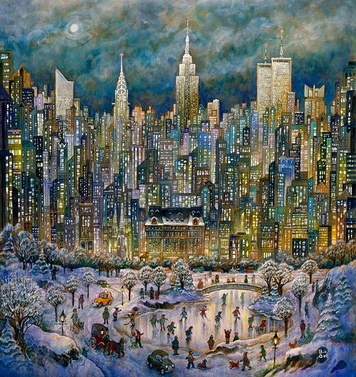 Snowtime In New York Poster Print - Bill Bell