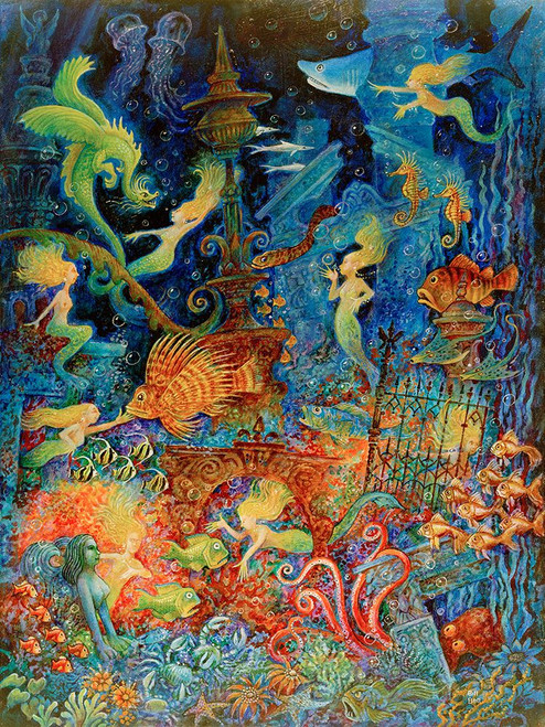 Mermaids Of Atlantis Poster Print - Bill Bell