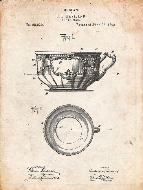 PP670-Vintage Parchment Gyrocompass Patent Poster Poster Print - Cole Borders