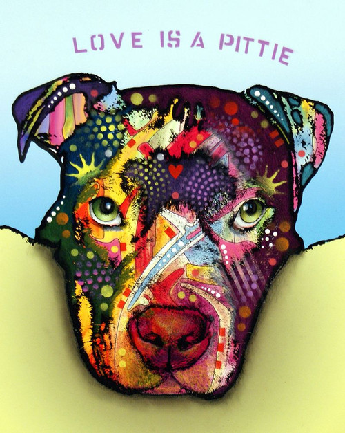 Love Is A Pittie Poster Print - Russo Collection Dean