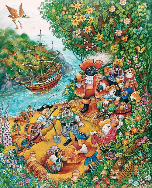 Black Dogs Treasure Island Poster Print - Bill Bell