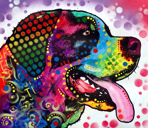 St Bernard Profile Poster Print - Russo Collection Dean