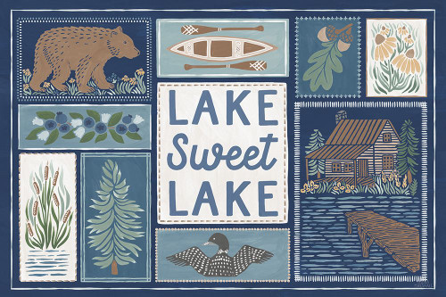 Lakeside Days VI Blue Poster Print - Laura Marshall