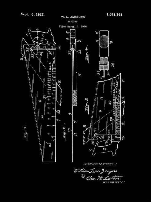 Hand Saw Patent Poster Print - GST
