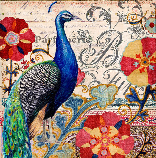 Peacock Decore I Poster Print - Licensing Studio Art
