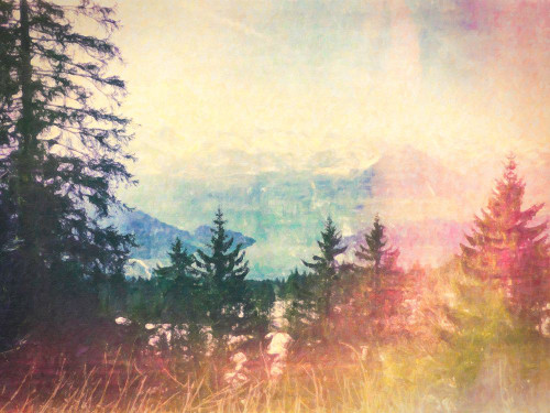 Lake Luzern Mountain Window View Poster Print - GST