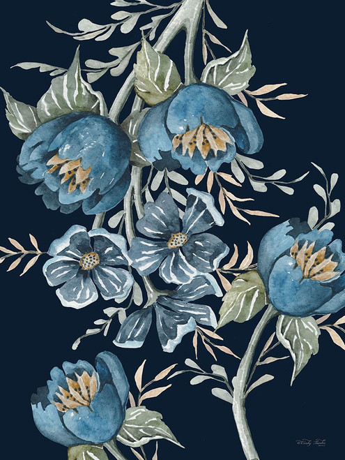 Beautiful Blue Blooms I Poster Print - Cindy Jacobs