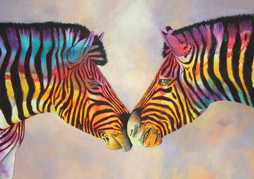 Spectrum Zebras Poster Print - Graeme Stevenson
