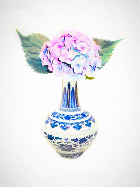 Hydrangea in Chinoiserie Vase Still Life Poster Print - GST