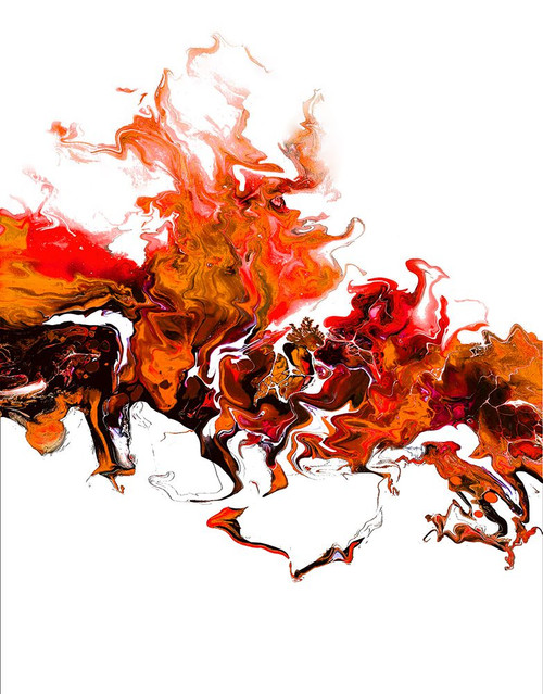 Colorful White Wave 1 Poster Print - Alyson Storms